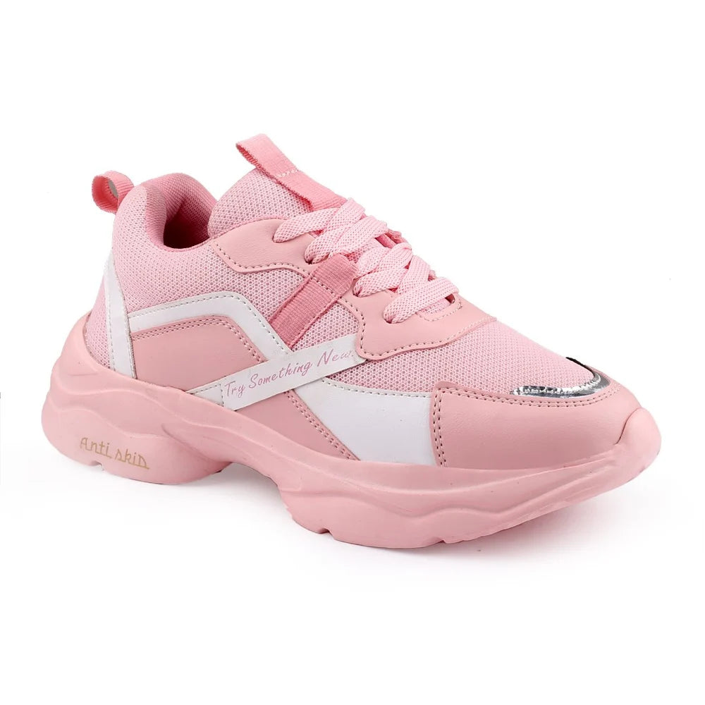 Printed Casual Wear 1408 Canvas Pink Women Shoe