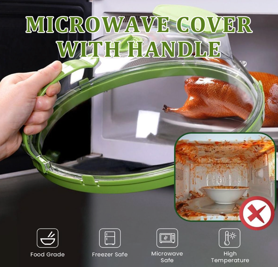 Ventilated Steam-Release Microwave Cover