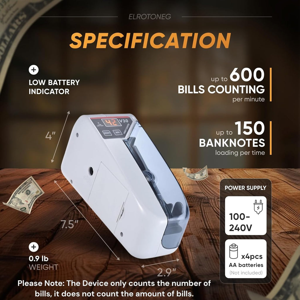 Mini Money Counting Machine With Fake Note Detector