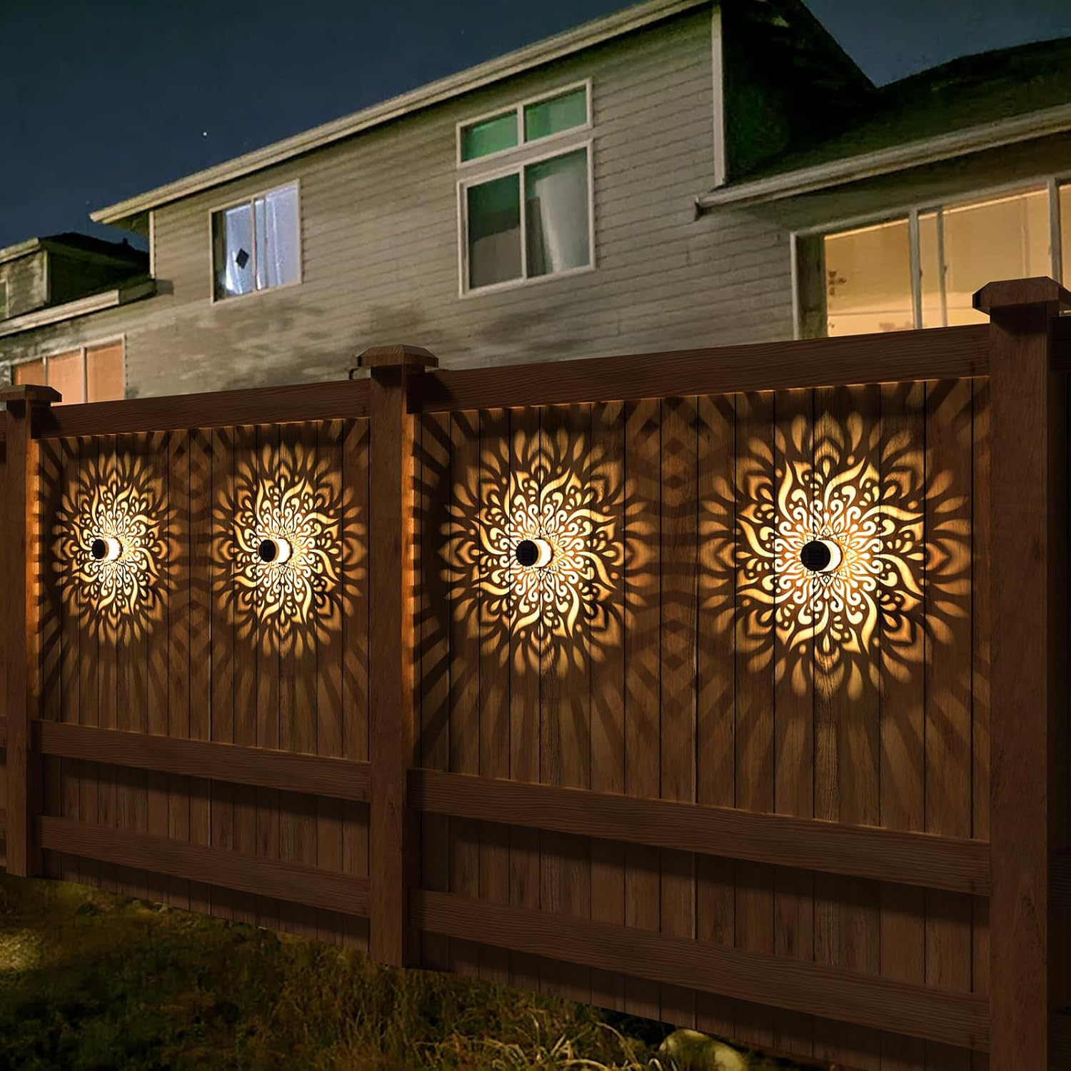 LED Solar Hollow Wall Light