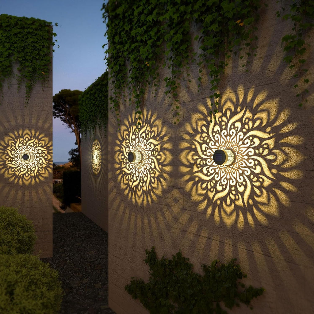 LED Solar Hollow Wall Light
