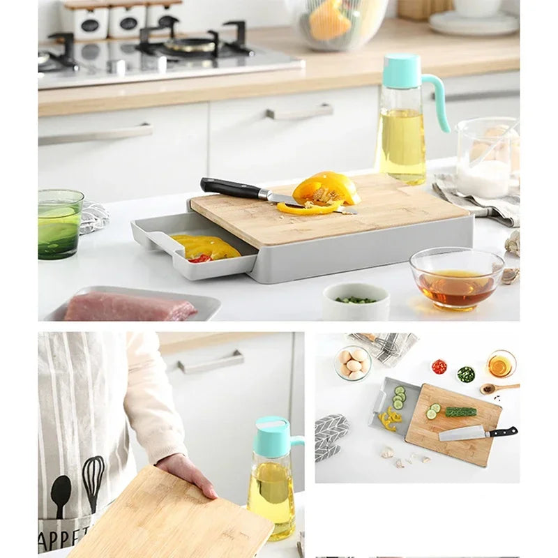 Chopping Board With Slide Container