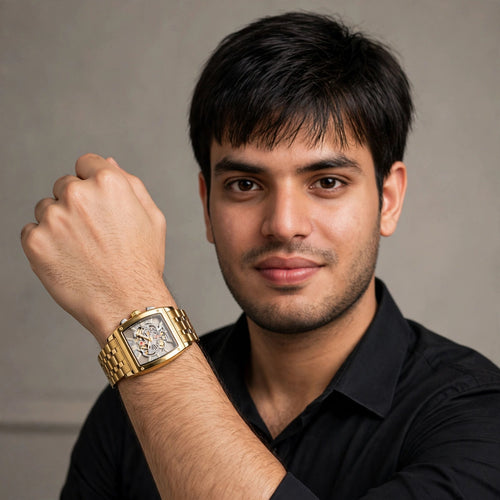 Fossil Square Watch | Stainless Steel Quartz Day & Date For Men