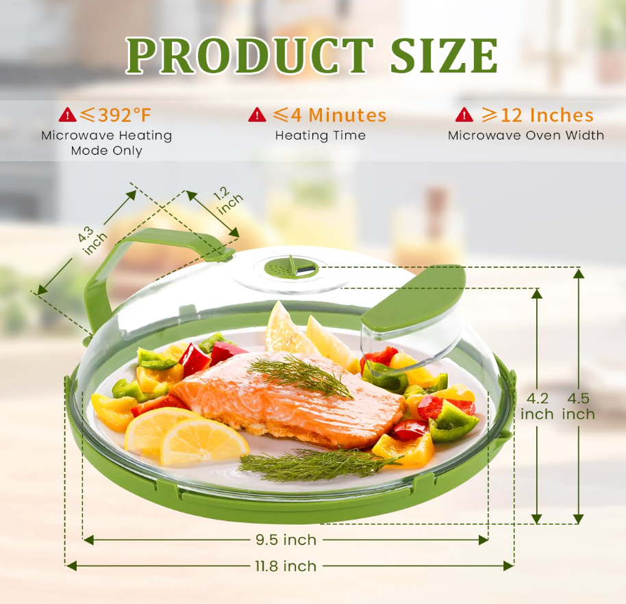 Ventilated Steam-Release Microwave Cover