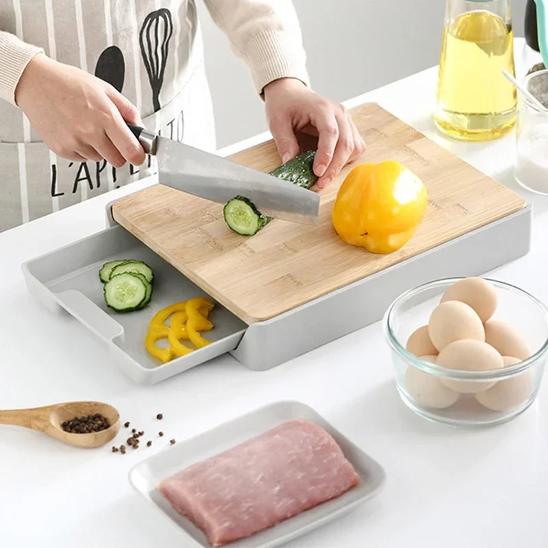 Chopping Board With Slide Container