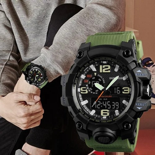 IIK-DG-003- Analog-Digital Sports Watch | PU Strap For Men
