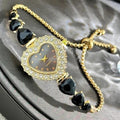 Fashion Frill Heart Watch Bracelet | Plated FFBL269 For Women