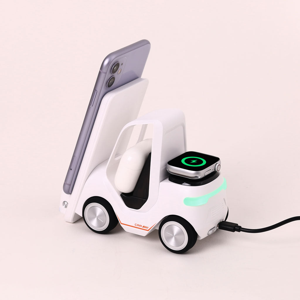 Bigsmall Charge Cruiser- 3 in 1 Wireless Charger with Clock