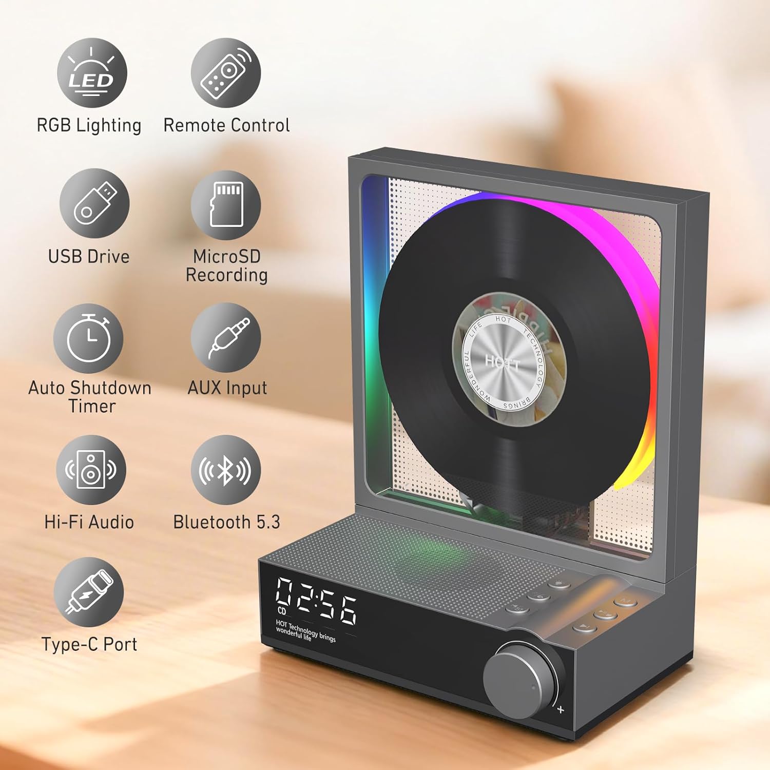 Portable Vertical CD Player