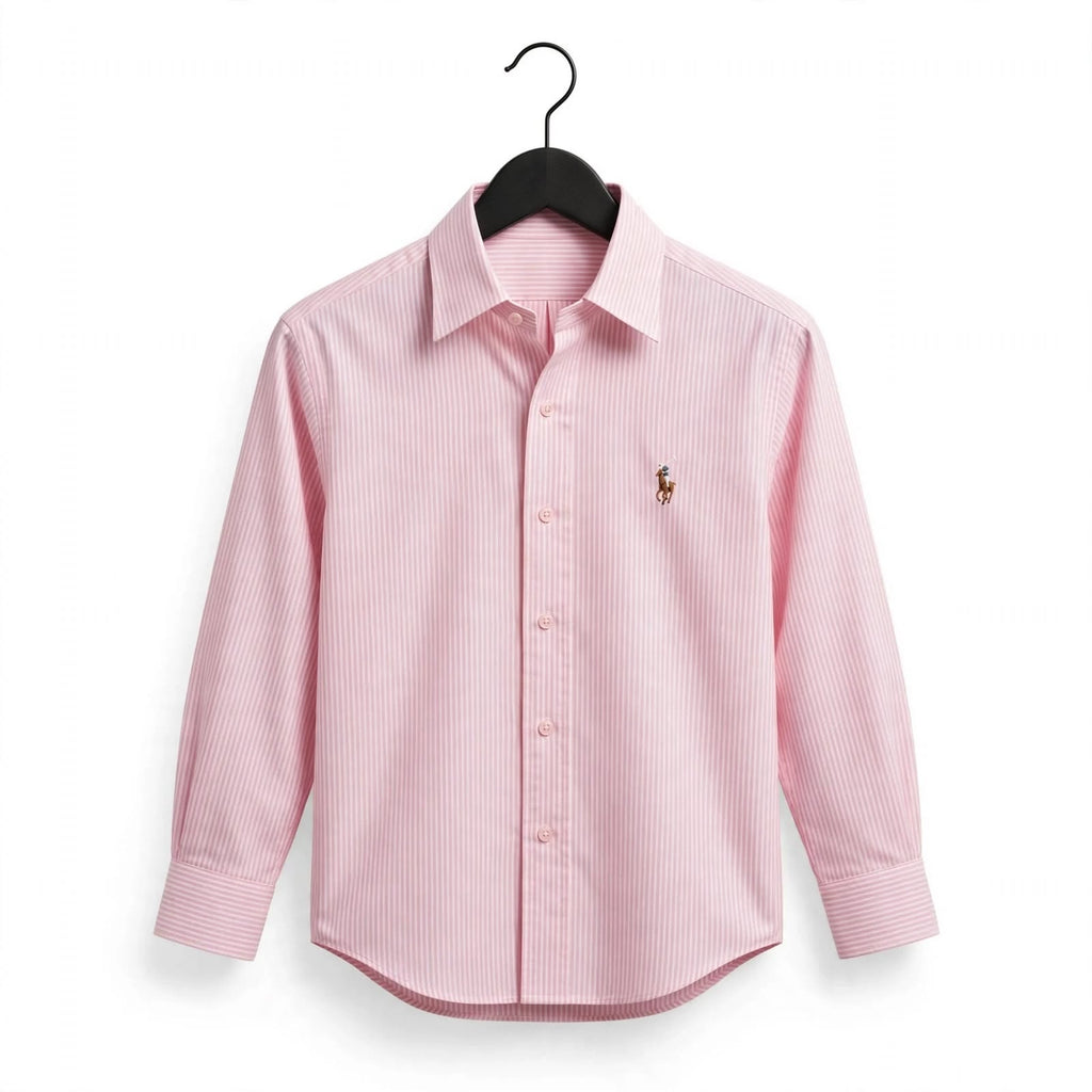 US Polo Striped Cotton Shirt – Regular Fit Full Sleeve Button-Down For Men