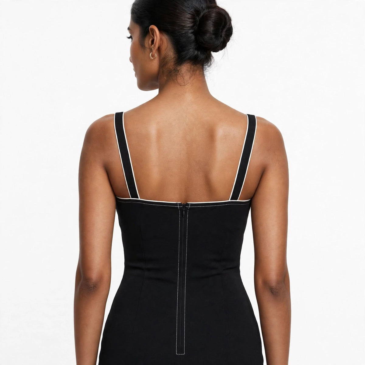 Wo Crepe Party Wear Gown | Sleeveless Sweetheart Neck Bodycon Dress For Women