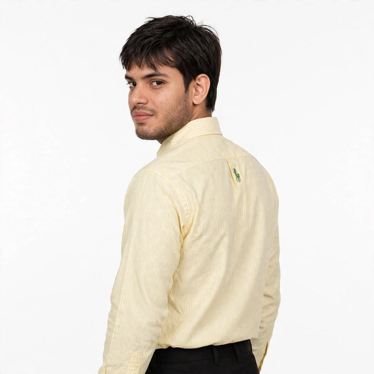 US Polo Striped Cotton Shirt – Regular Fit Full Sleeve Button-Down For Men