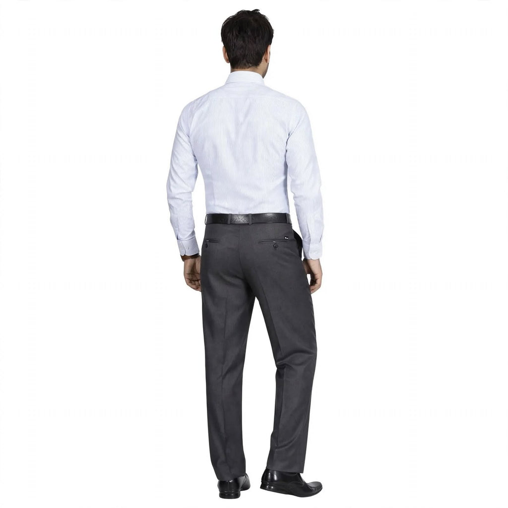 Flat Front Formal Trouser – Cotton Blend Regular Fit Mid Rise For Men