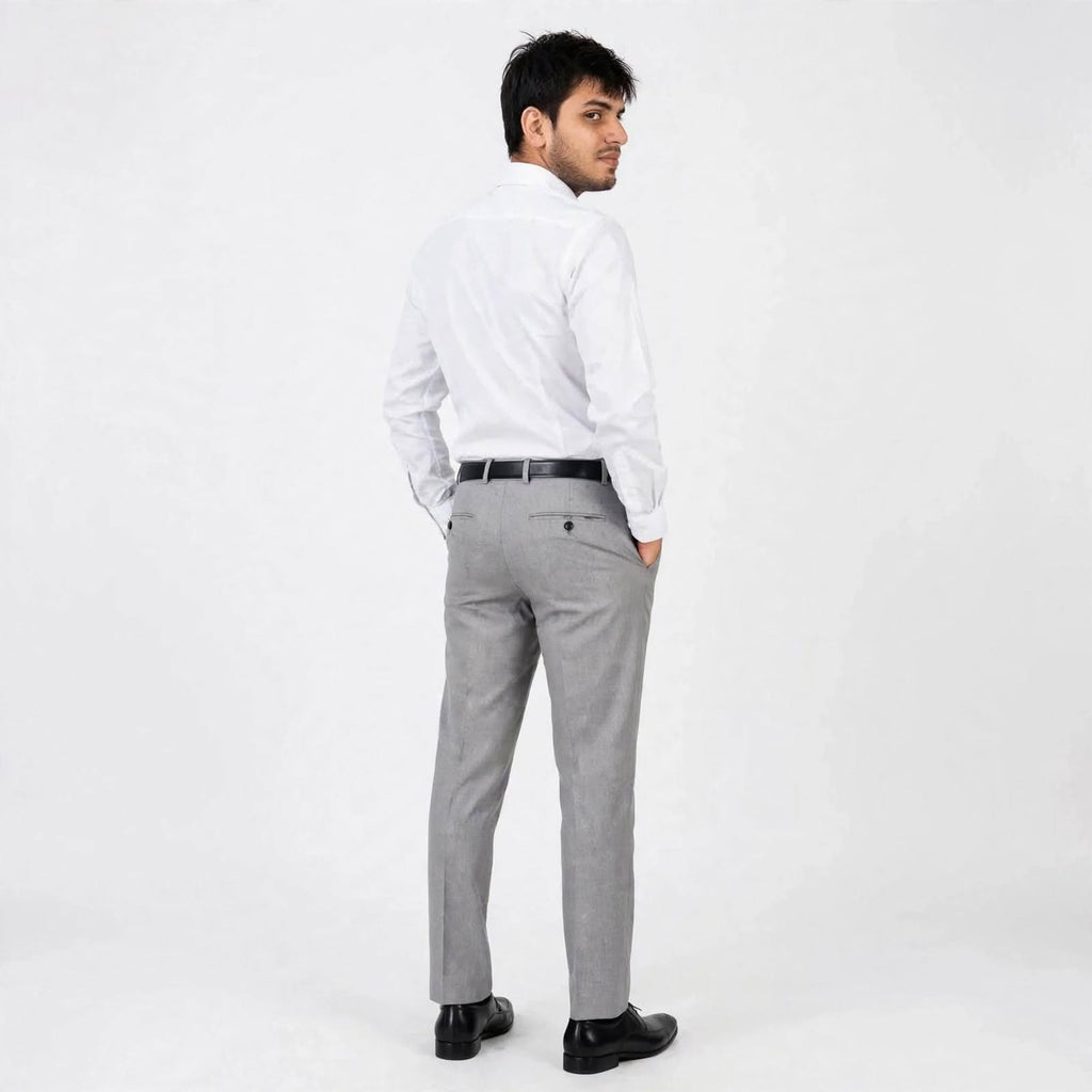 Flat Front Formal Trouser – Cotton Blend Regular Fit Mid Rise bb For Men