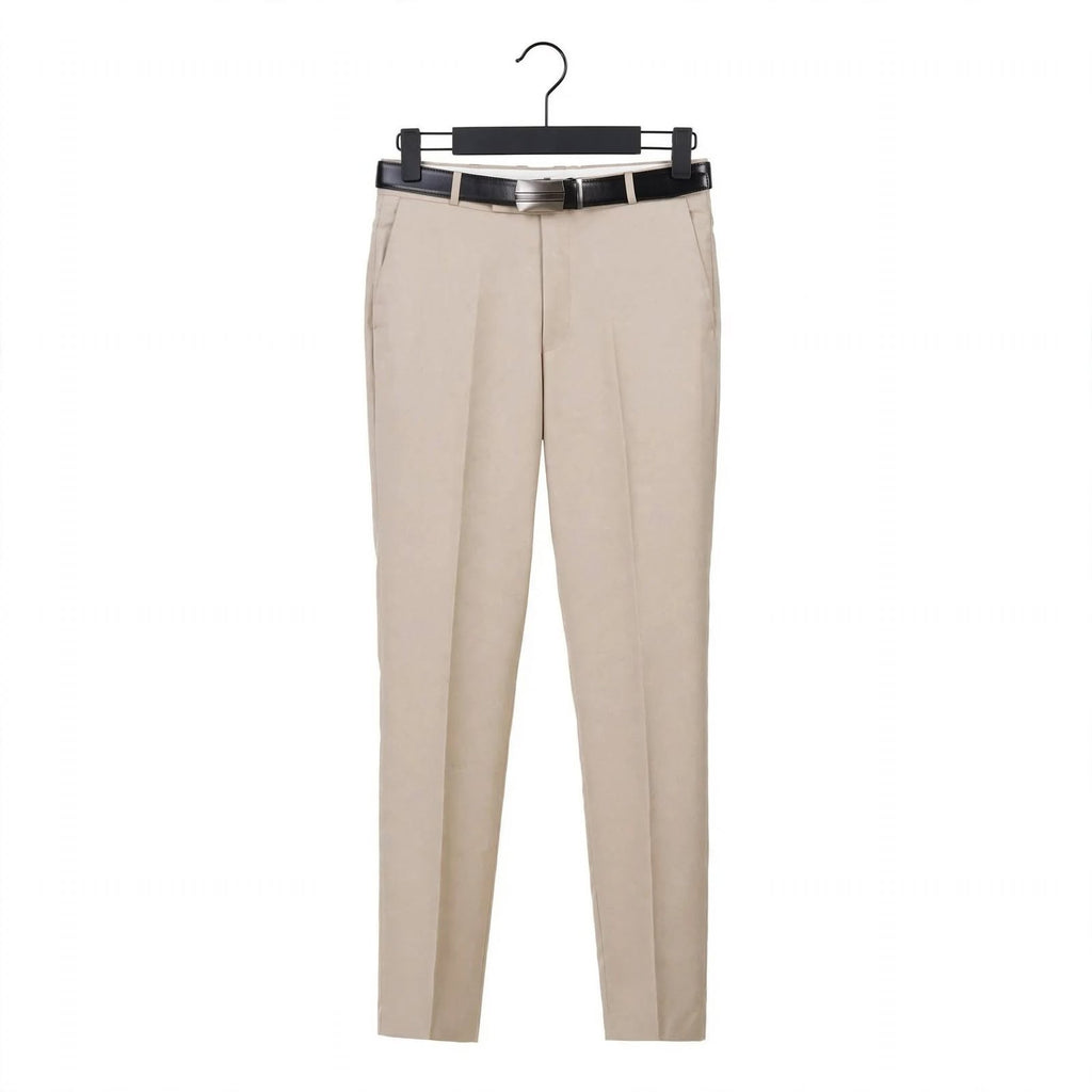 Flat Front Formal Trouser – Cotton Blend Regular Fit Mid Rise For Men