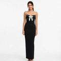 Wo Crepe Party Wear Gown | Sleeveless Sweetheart Neck Bodycon Dress For Women