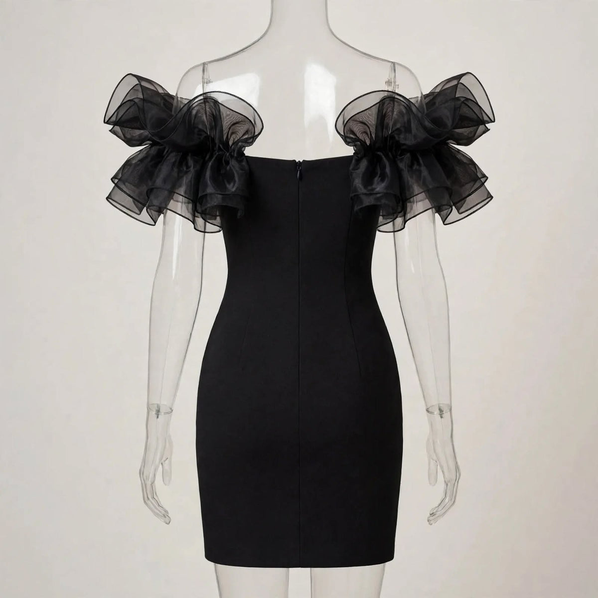 Wo Cotton Dress | Ruffle Sleeve Short Dress For Women