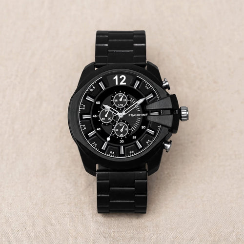 Premium Analog Wrist Watch | Round Dial, Rubber Strap & Quartz Movement For Men