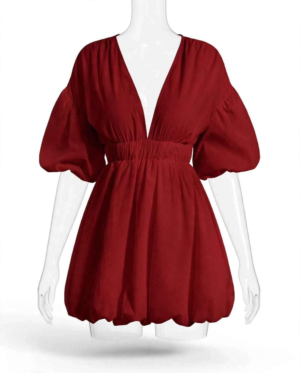 Wo V Neck Dress | Short Sleeve Polyester Dress For Women