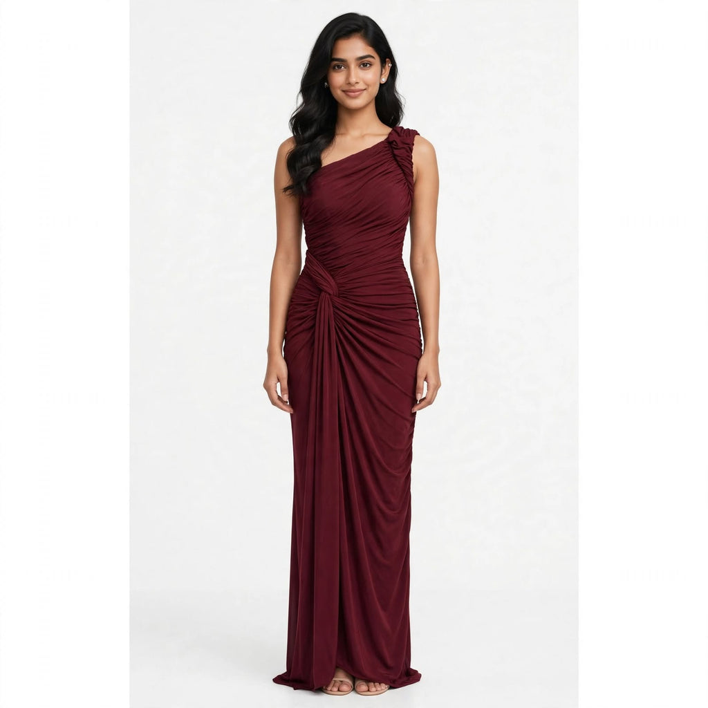 Wo Rayon Bodycon Maxi Dress | Sleeveless Off Shoulder Party Dress For Women