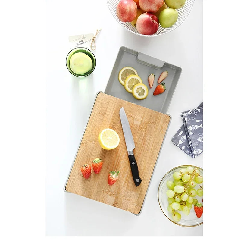 Chopping Board With Slide Container