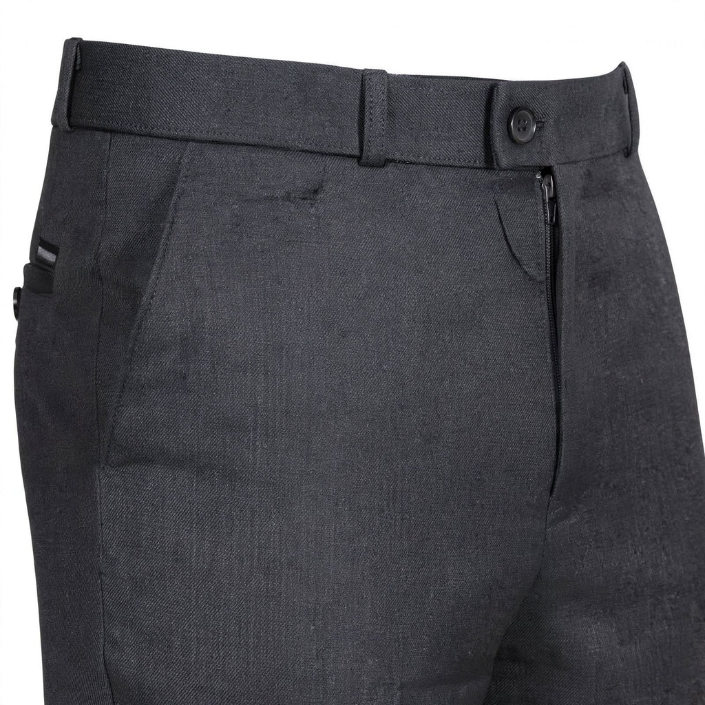 Flat Front Formal Trouser – Cotton Blend Regular Fit Mid Rise For Men