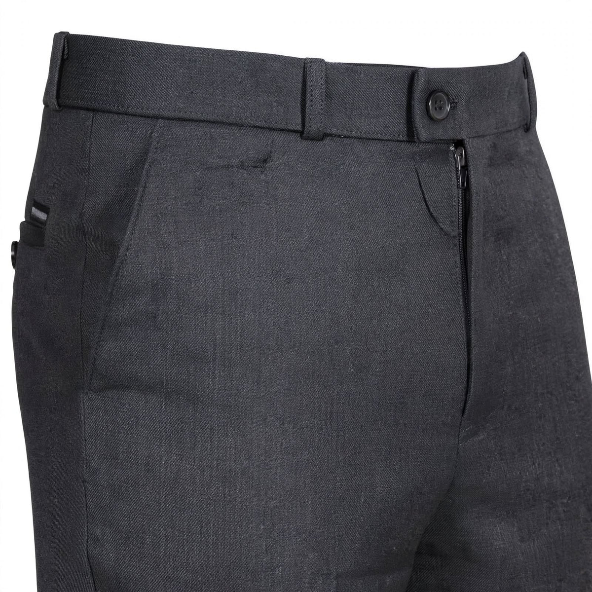 Flat Front Formal Trouser – Cotton Blend Regular Fit Mid Rise For Men