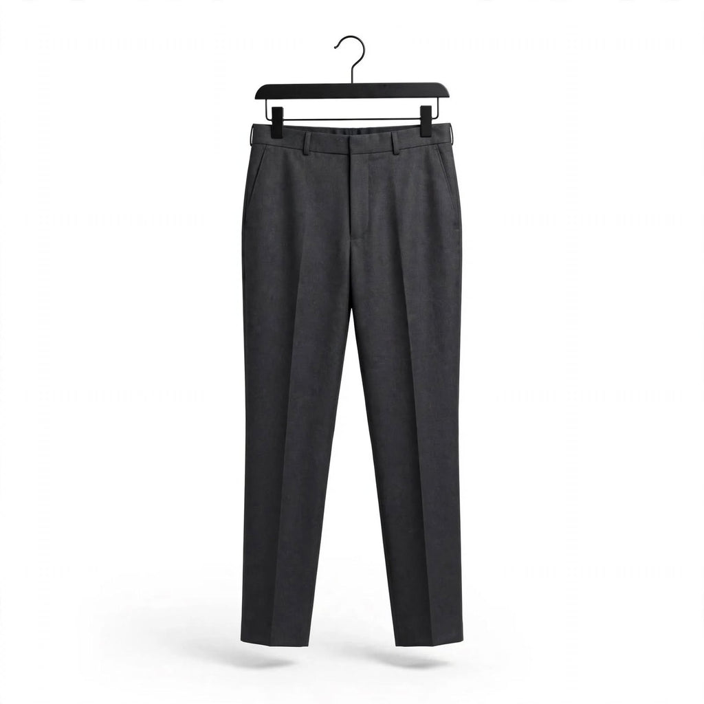 Flat Front Formal Trouser – Cotton Blend Regular Fit Mid Rise For Men