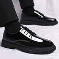 Men's Shining Black Lace-Up Party & Formal Shoes