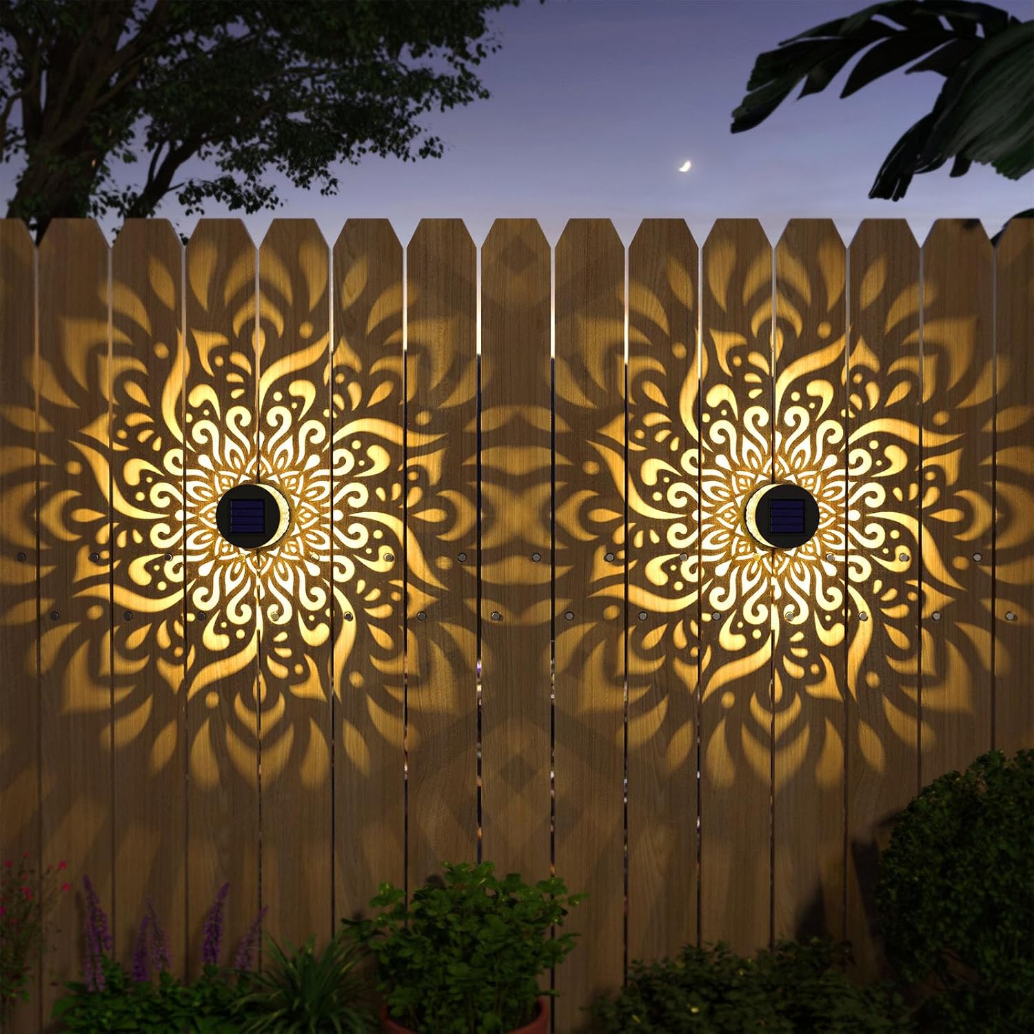 LED Solar Hollow Wall Light