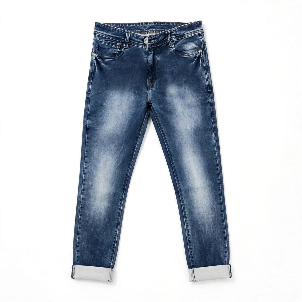 Cotton Jeans | Comfortable Faded Casual Denim For Men