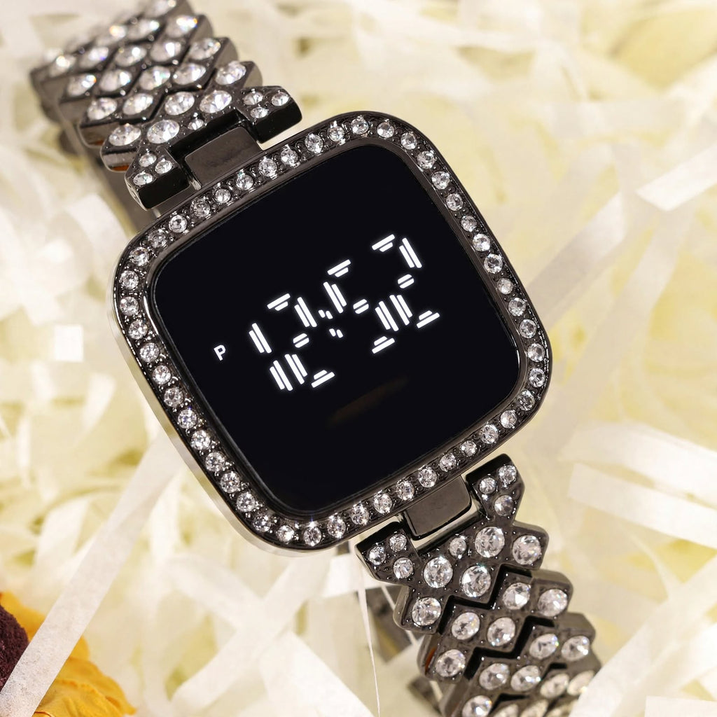 Titan Wo Analog-Digital Watch | Square Dial with Stainless Steel Strap For Women