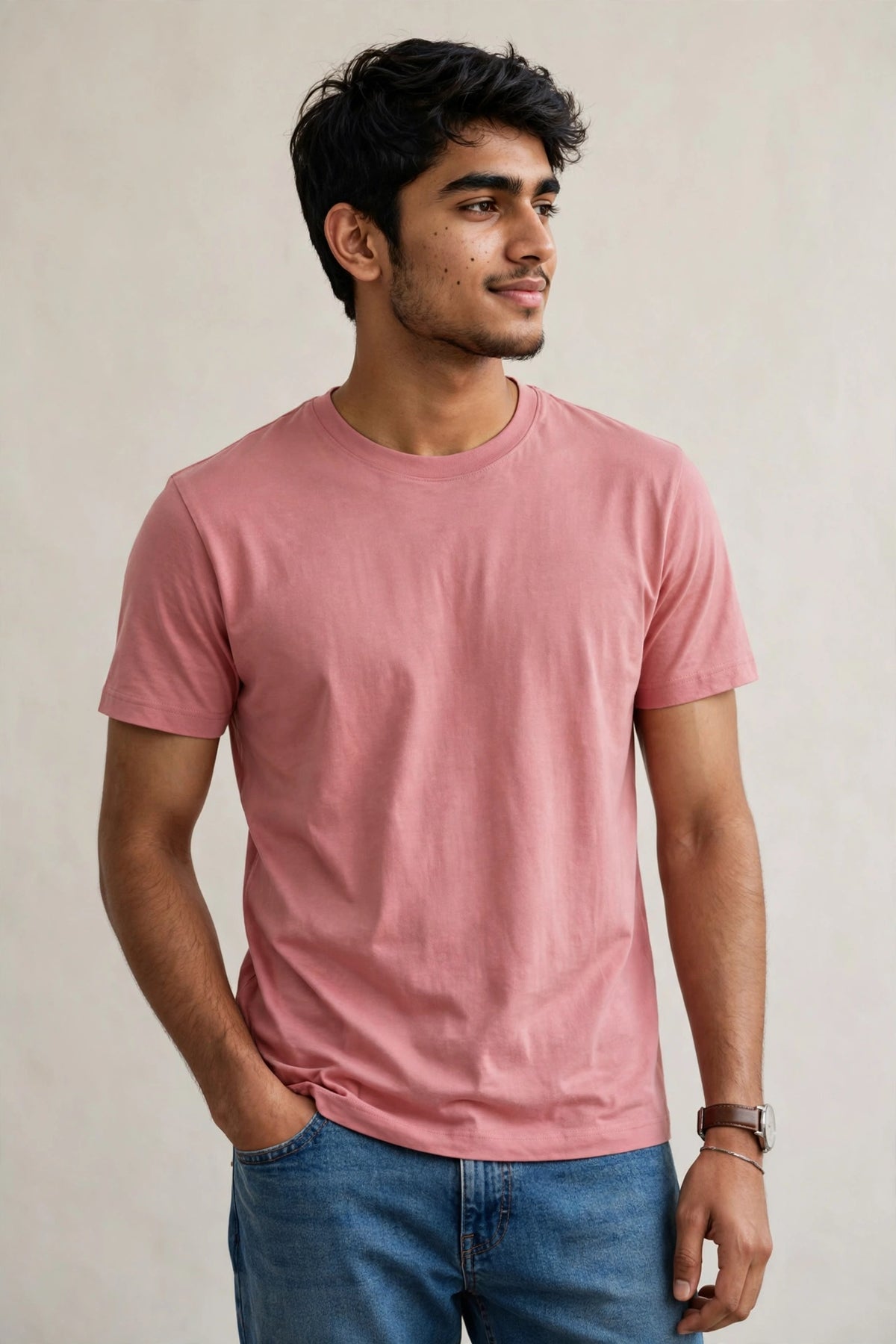 Premium Plain Cotton T-Shirt For Men