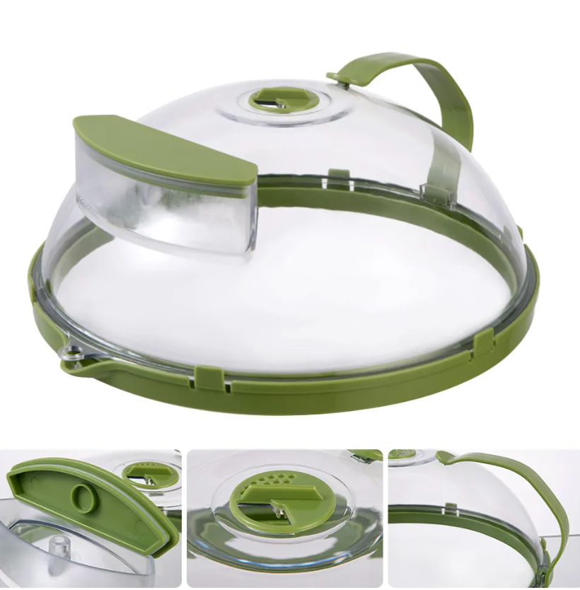 Ventilated Steam-Release Microwave Cover