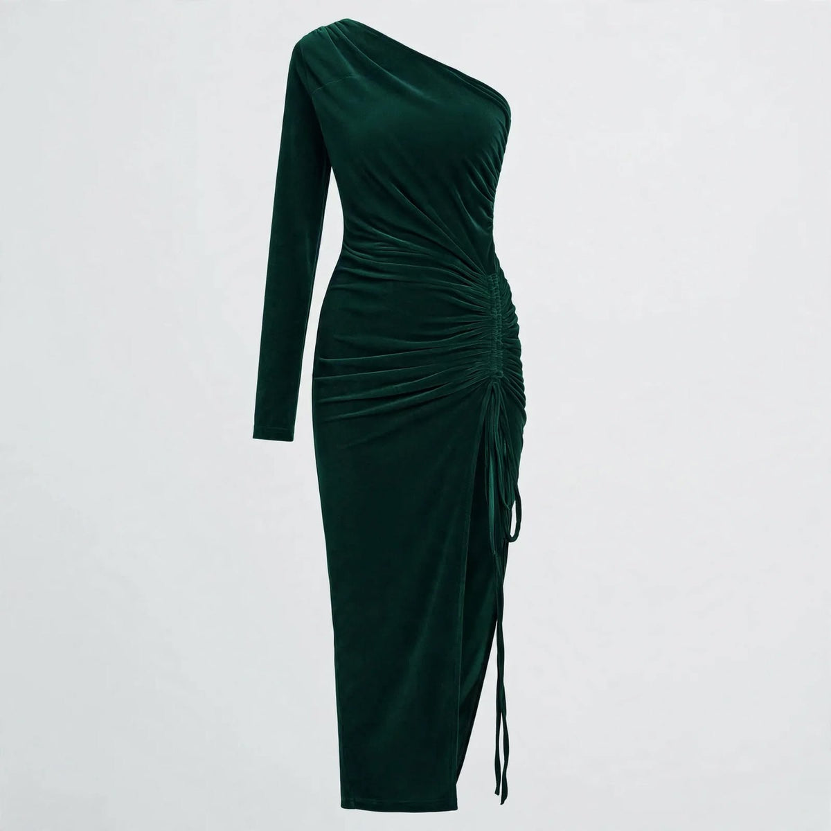 Wo Velvet Party Wear Dress | One Shoulder Maxi Dress For Women