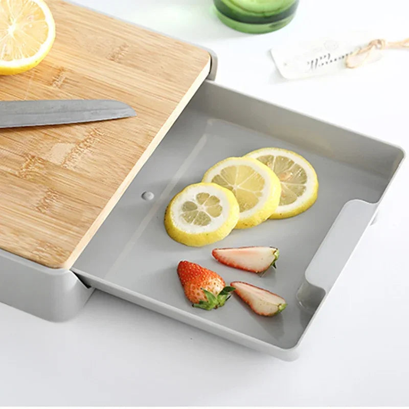 Chopping Board With Slide Container