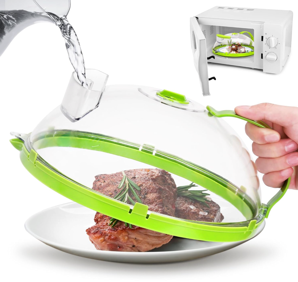 Ventilated Steam-Release Microwave Cover