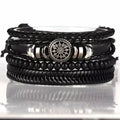 Fashion Frill Braided PU Leather Bracelet | Layer FFBL178 For Men