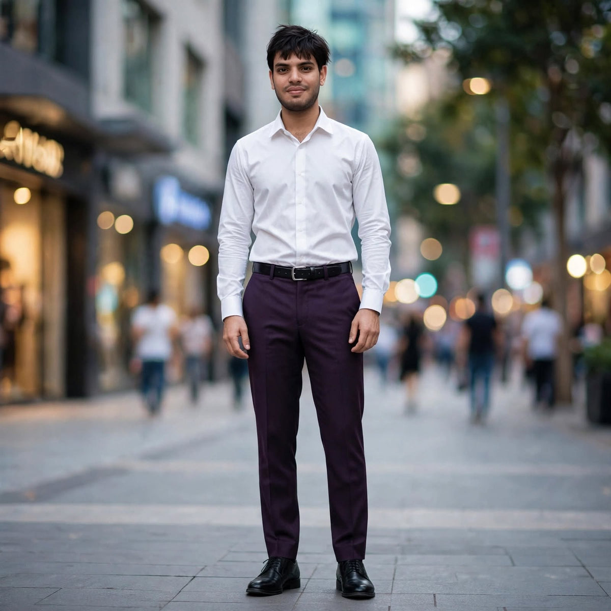 Formal Pants – Cotton Lycra Regular Fit Plain Trousers For Men