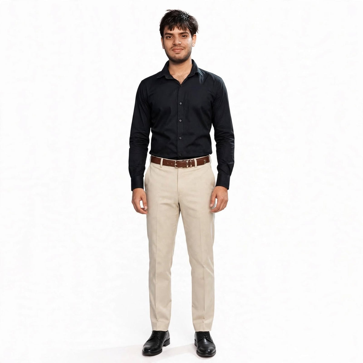 Formal Pants – Cotton Lycra Regular Fit Plain Trousers For Men