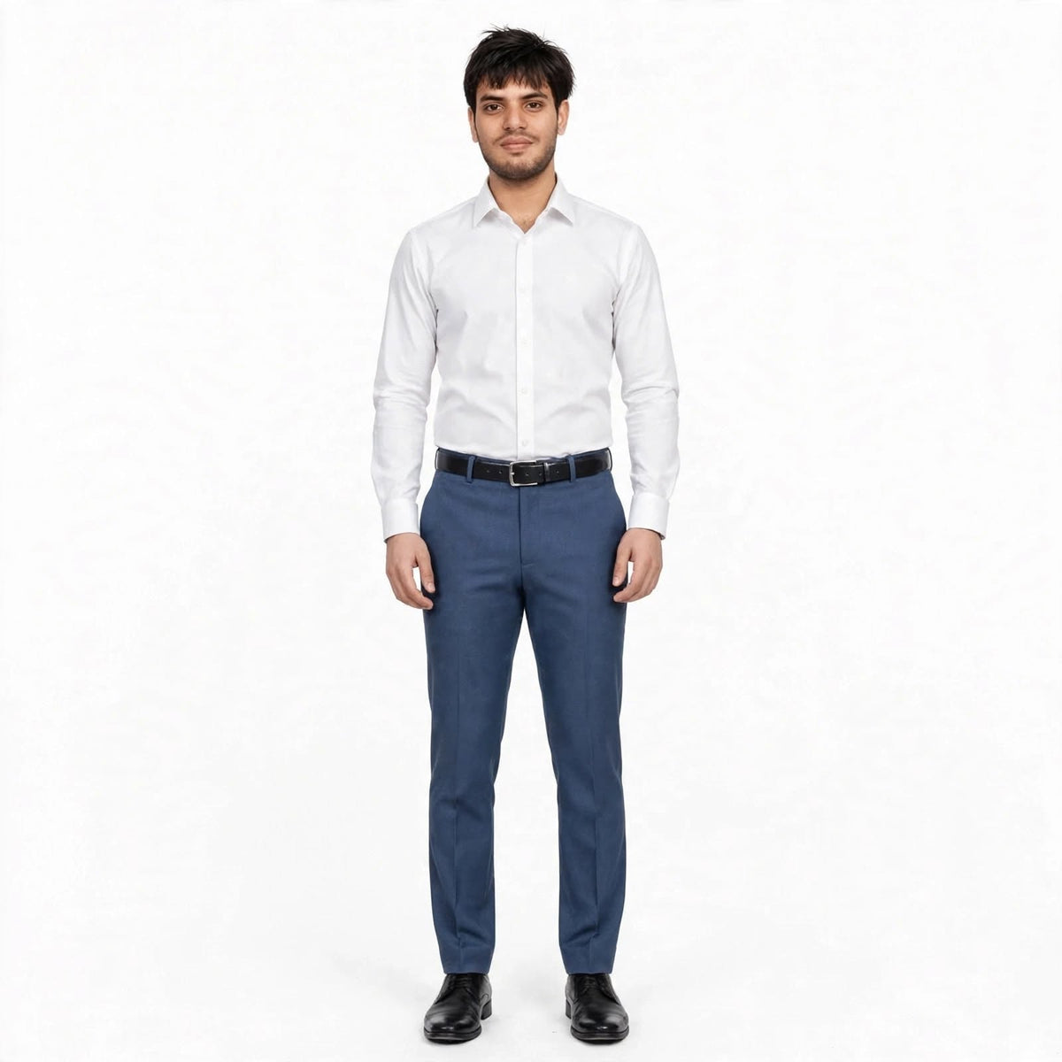 Poly Viscose Formal Trousers – Regular Fit Flat Front Mid Rise For Men