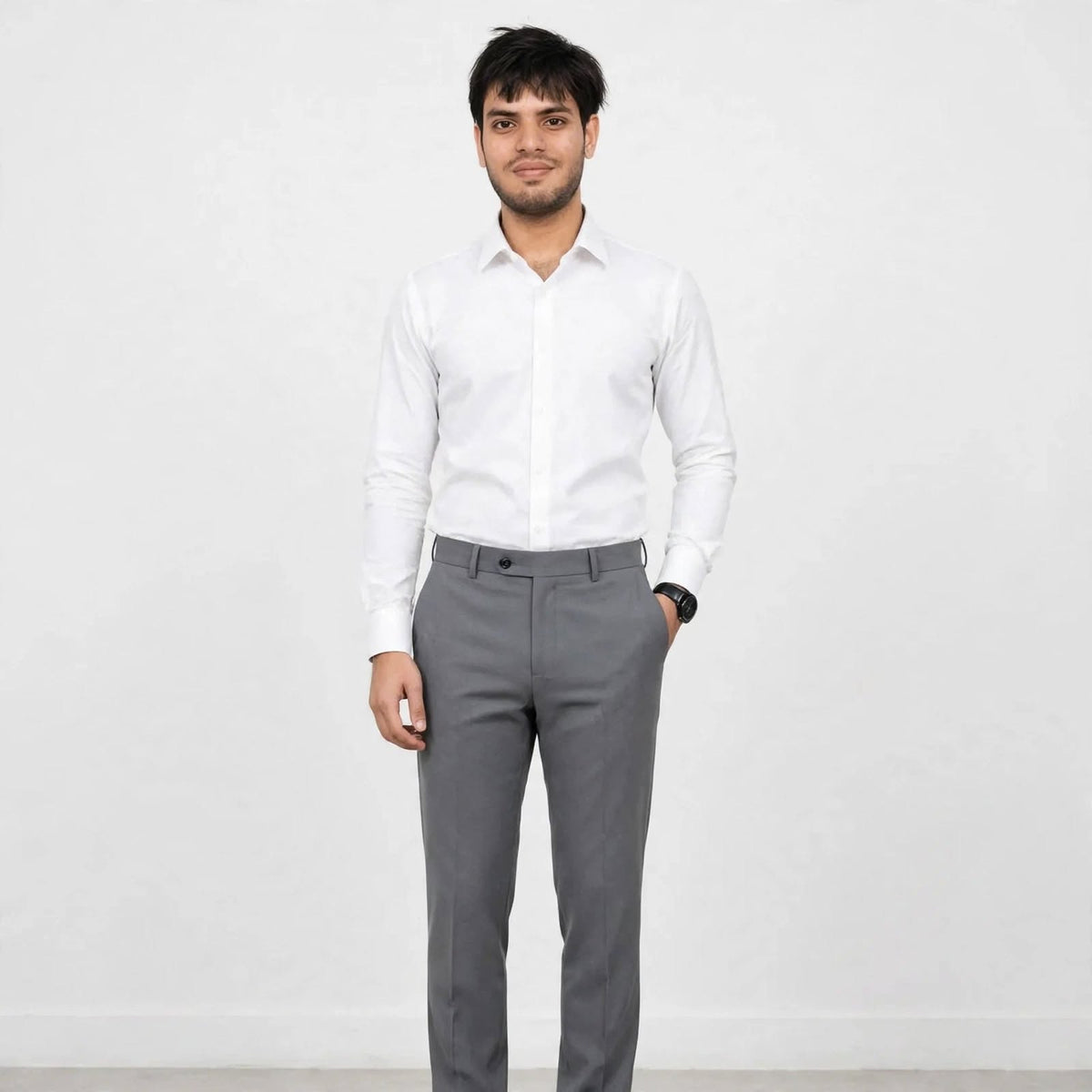 PV Formal Trouser – Polyester Regular Fit Medium Rise Plain Pants For Men
