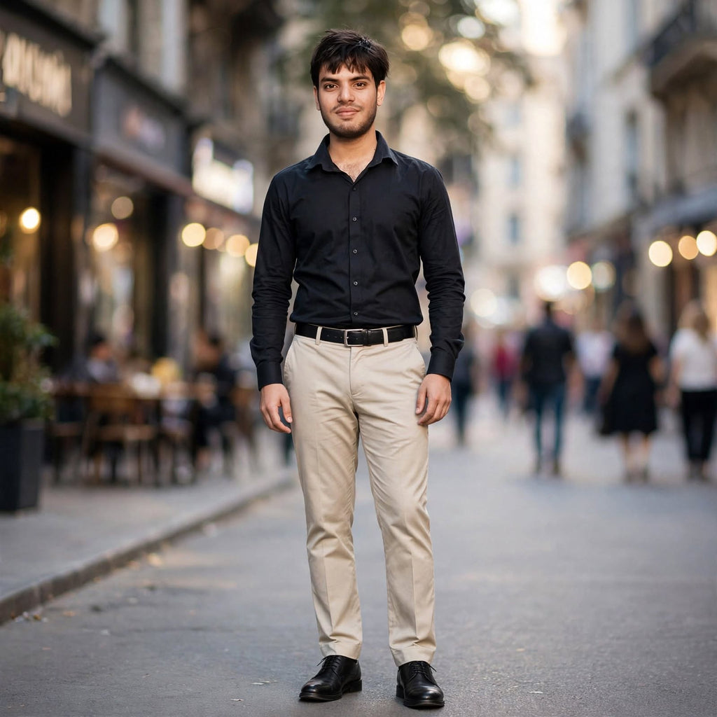 Formal Pants – Cotton Lycra Regular Fit Plain Trousers For Men