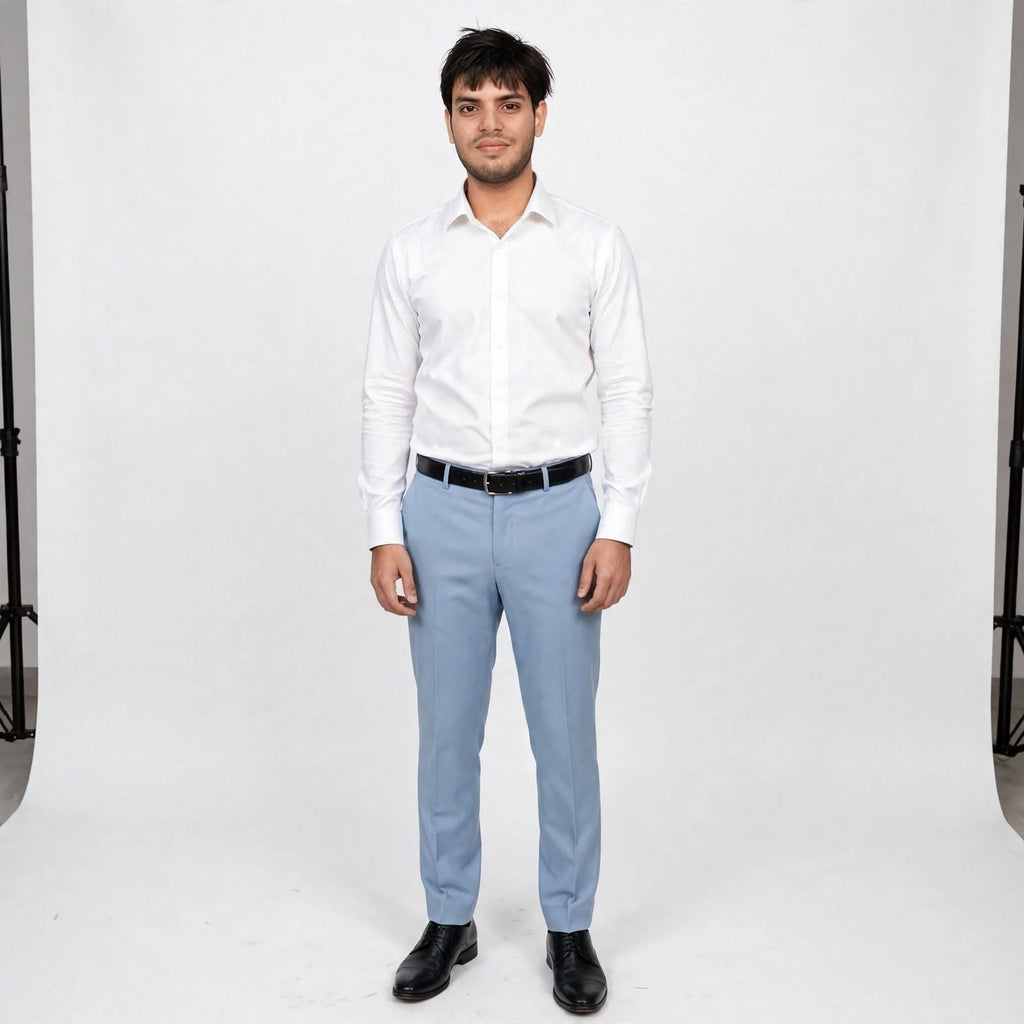 Formal Pants – Cotton Lycra Regular Fit Plain Trousers For Men