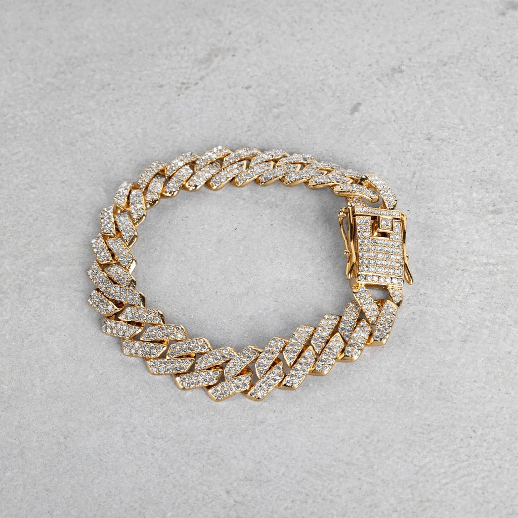 Bracelet | AD Studded Stainless Steel Bracelet FFBL166_A For Men