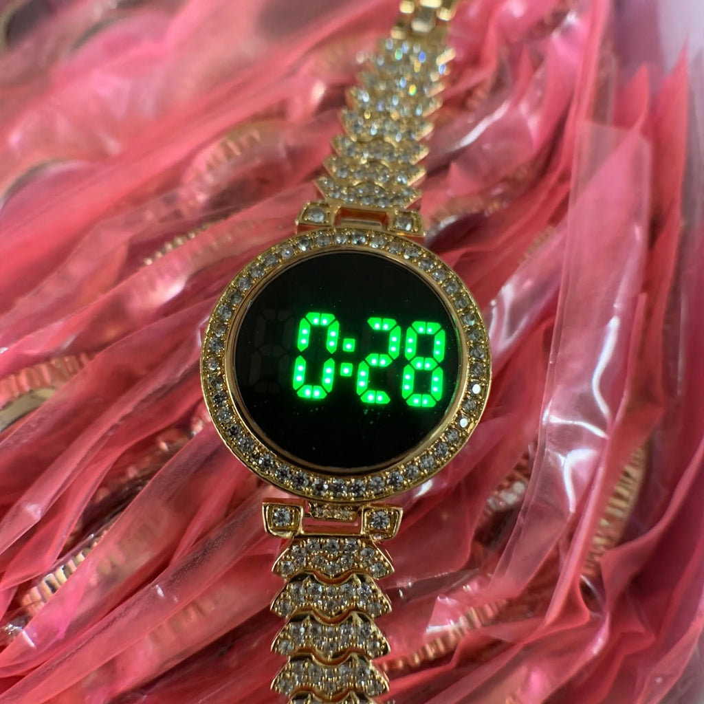 LED Bracelet Watch for Girls | Digital Automatic Crystal Party Watch For Women