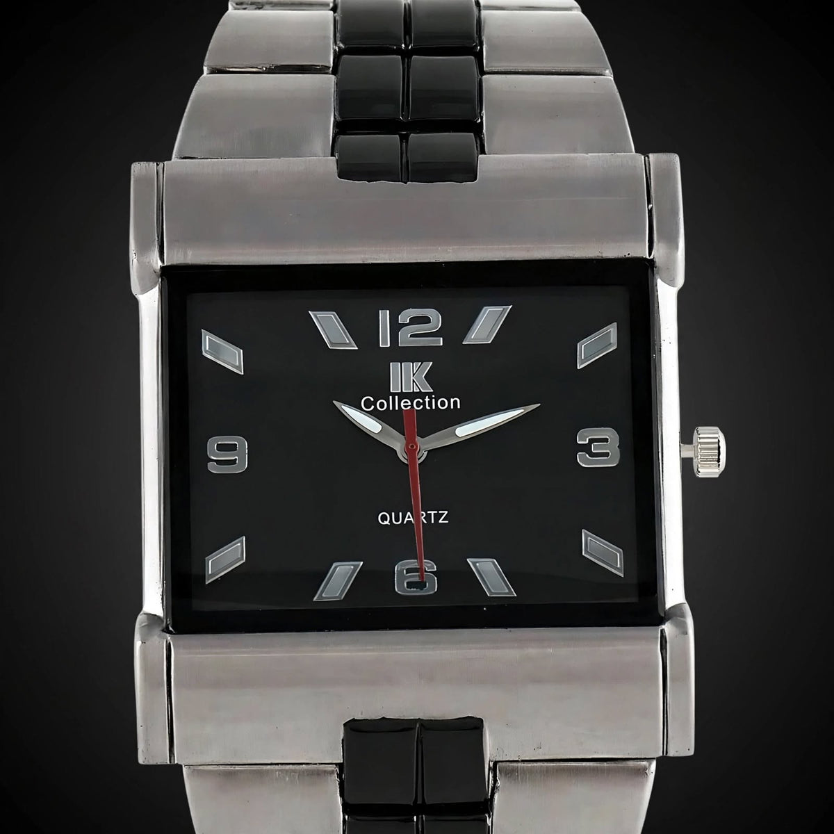 IIK-027M Designer Analog Wrist Watch | Rectangular Metal Dial For Men
