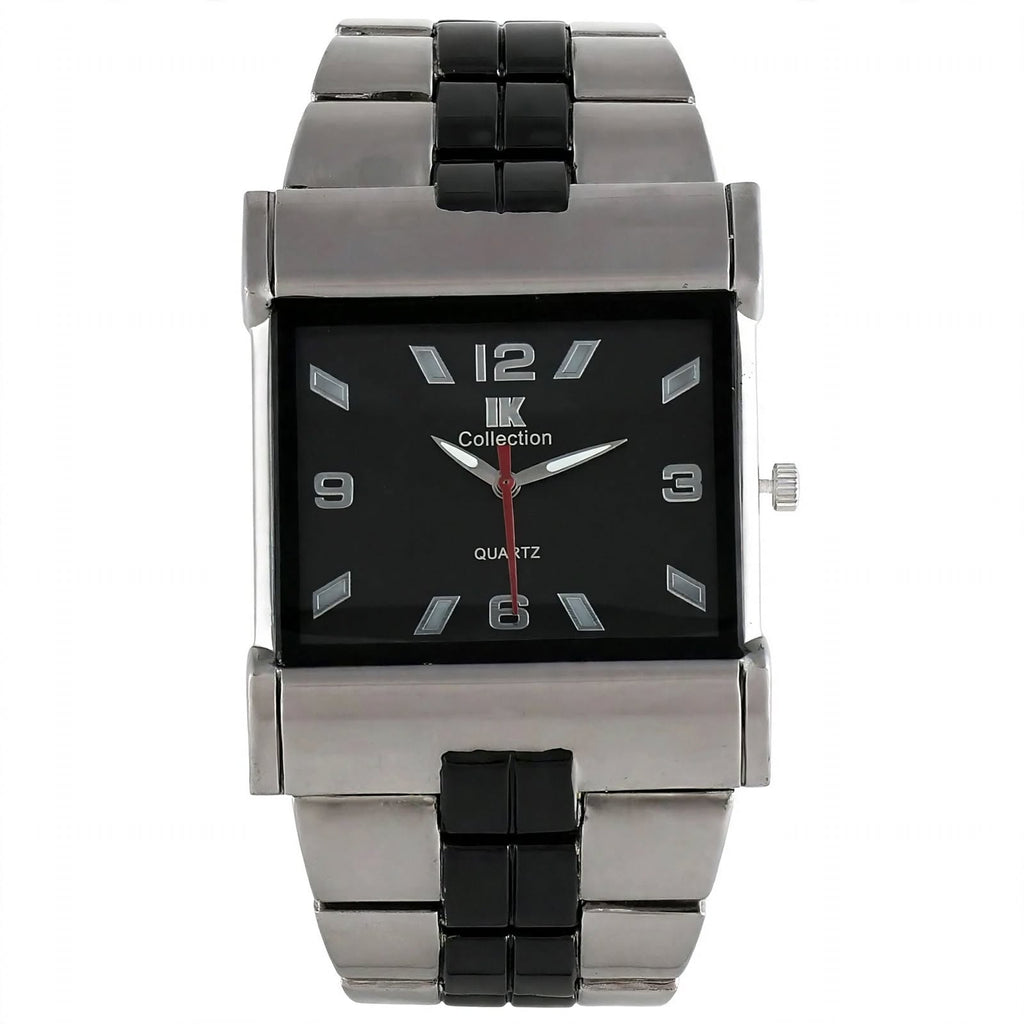 IIK-027M Designer Analog Wrist Watch | Rectangular Metal Dial For Men