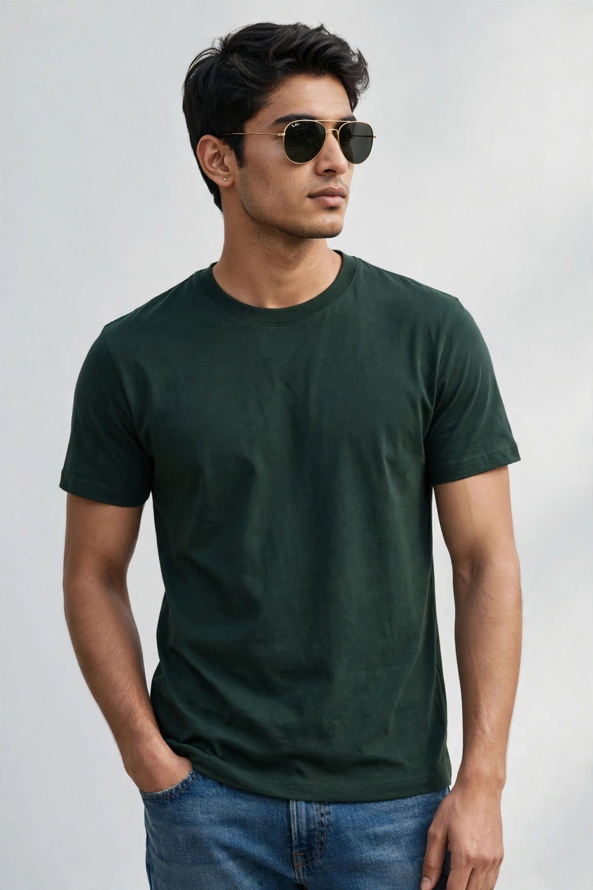 Premium Plain Cotton T-Shirt For Men
