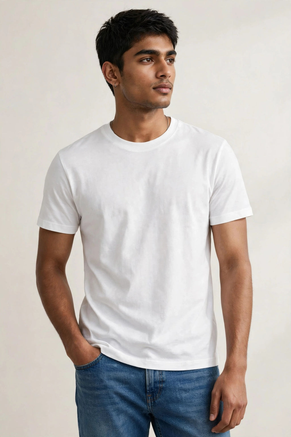 Premium Plain Cotton T-Shirt For Men